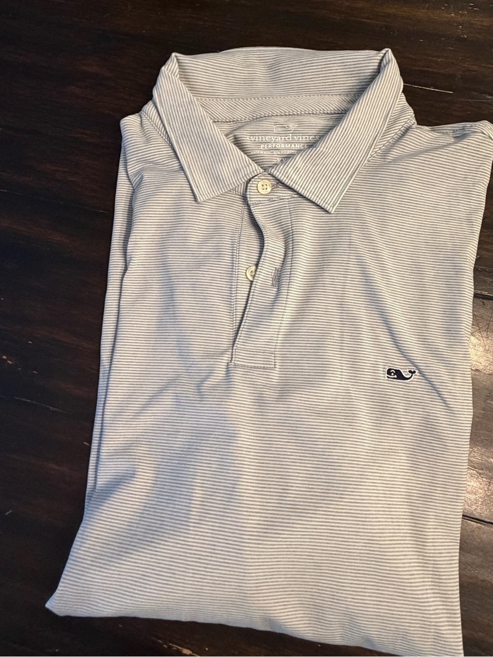 Vineyard Vines Men's gray Stripe Performance Polo size xxl / 2XL